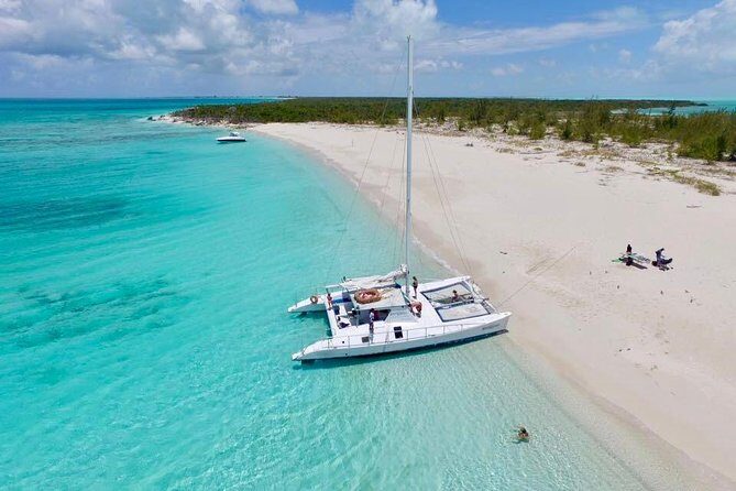 7 Hour Private Catamaran Sail, Snorkel and Beach BBQ Grace Bay, Providenciales - Half Moon Bay sandbar and rock iguanas: nature tour with real context