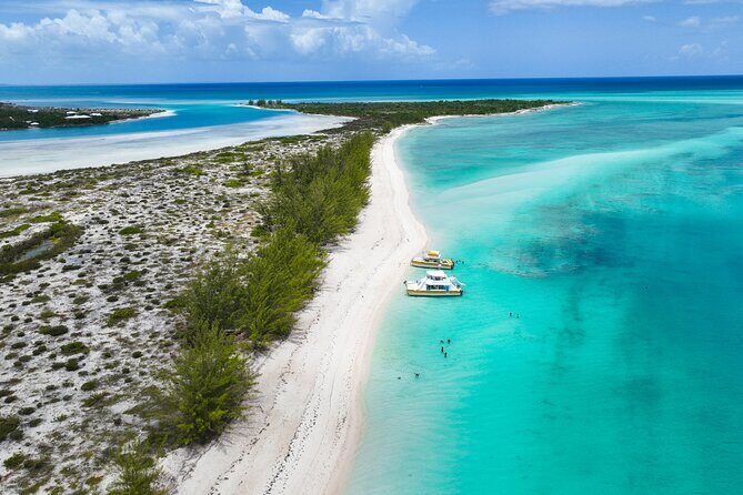 Half Day Private Boat Charter at Grace Bay, Providenciales - The boat setup: slide time and easy fun for mixed comfort levels