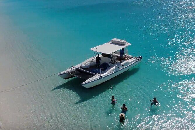 Half Day Private Charter of the Caicos Cays - Catalyst’s 35-Foot Comfort: Shade, Nets, and Space to Stretch Out