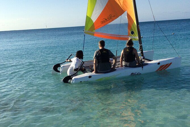 Hobie Cat Sailing Lesson - Where the lesson actually happens: Grace Bay and Granite Bay