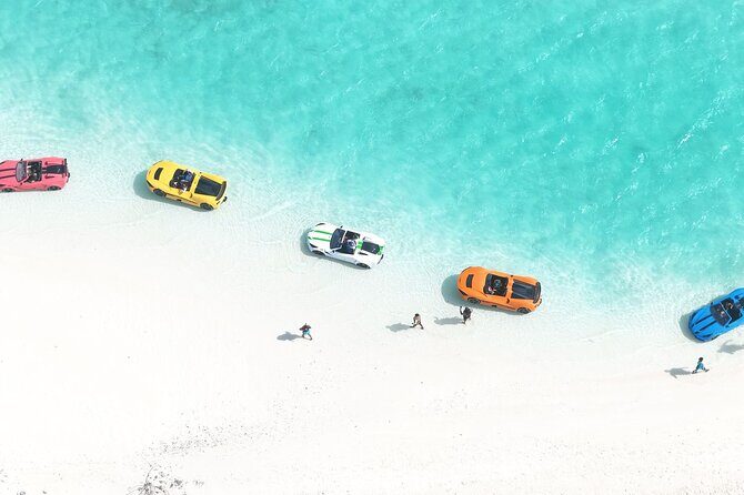JetCar Drone Photo Video Shoot experience in Turks Caicos - How the drone captures you: poses, distance, and why faces may look small