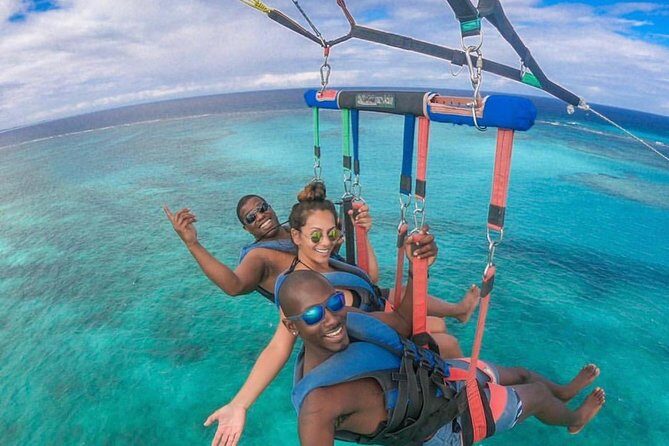 Key to the Sea Parasailing- Private Charter - Soaring over Providenciales and the reef you can actually see