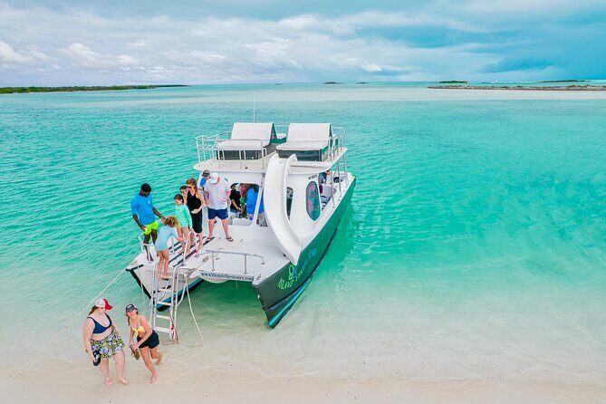 Private 4 Hour Power Catamaran Excursion in Grace Bay - Half Moon Bay and Iguana Island: sand time plus snorkeling payoff
